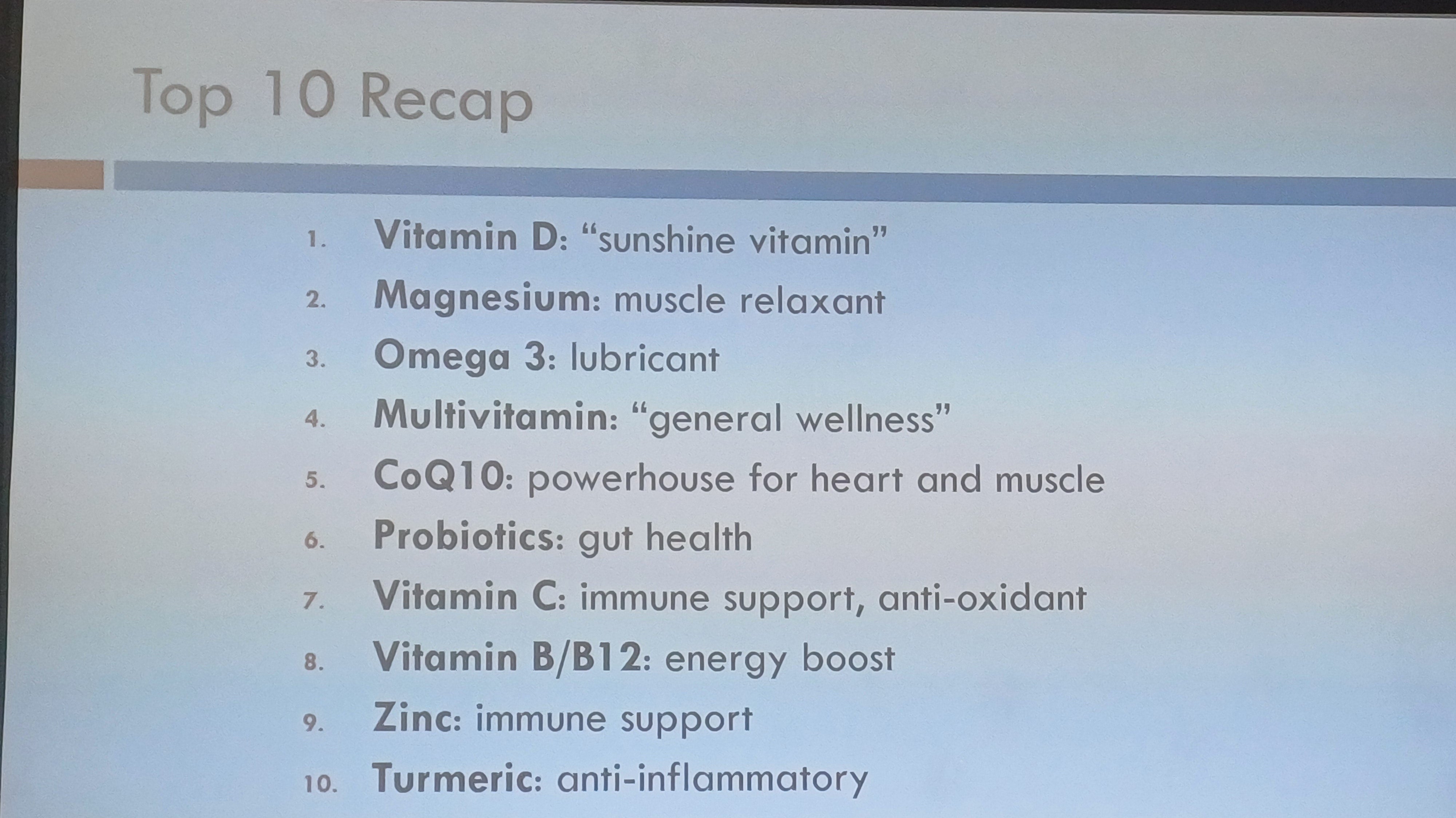 The TOP 13 Supplements