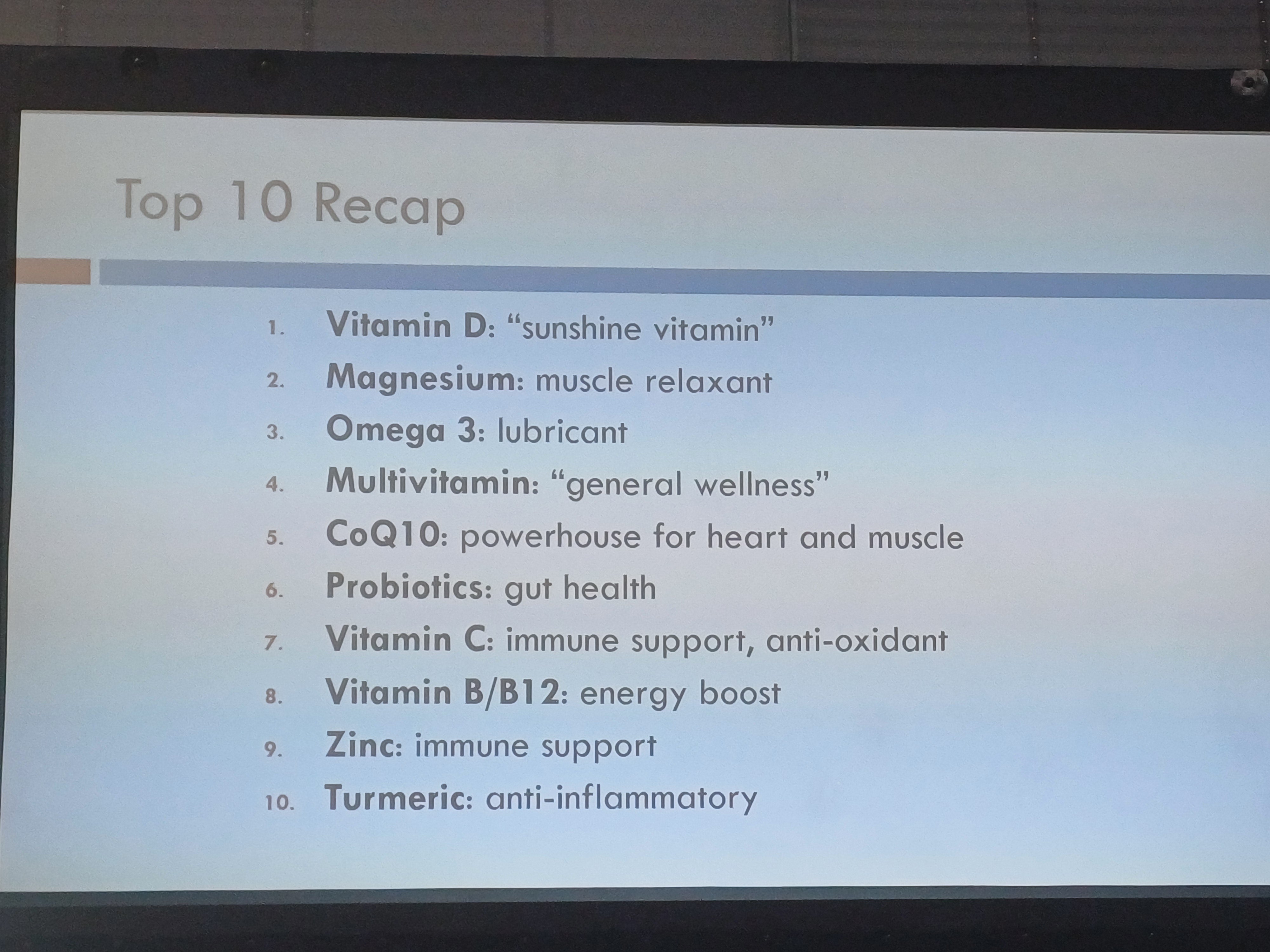 The TOP 13 Supplements